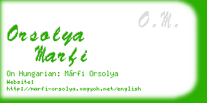 orsolya marfi business card