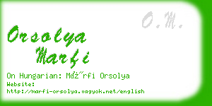 orsolya marfi business card